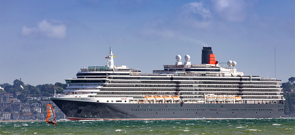 Cunard Queen Victoria emerges from Dry Dock