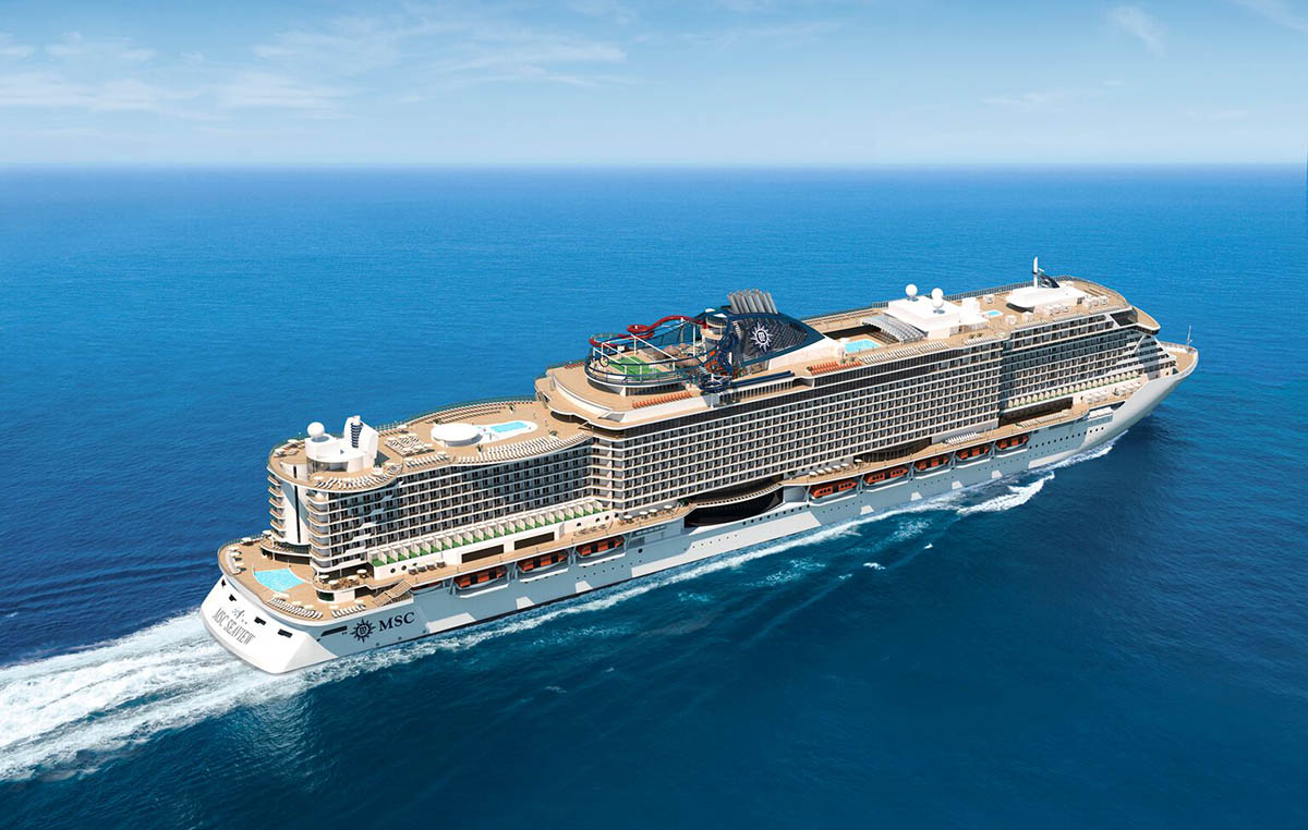 MSC Seaview Cruise Ship Floated Out In Italy