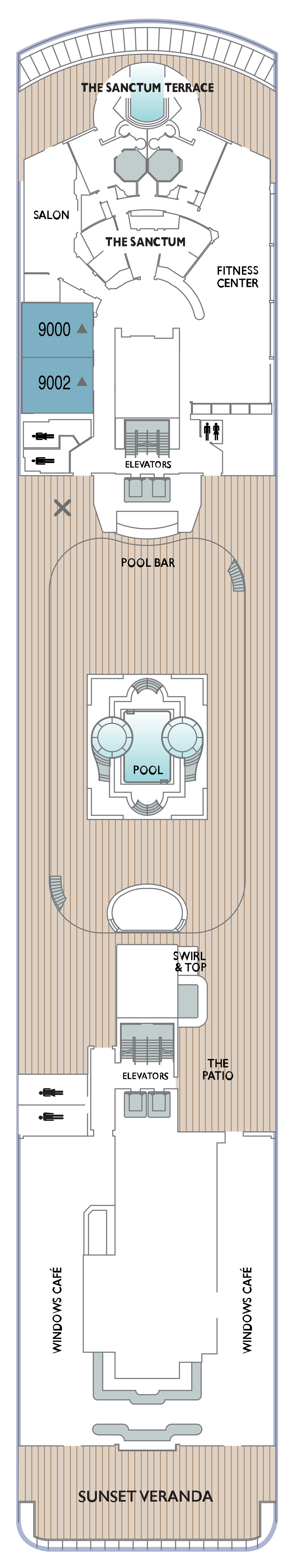 Azamara Pursuit Deck 9 plan