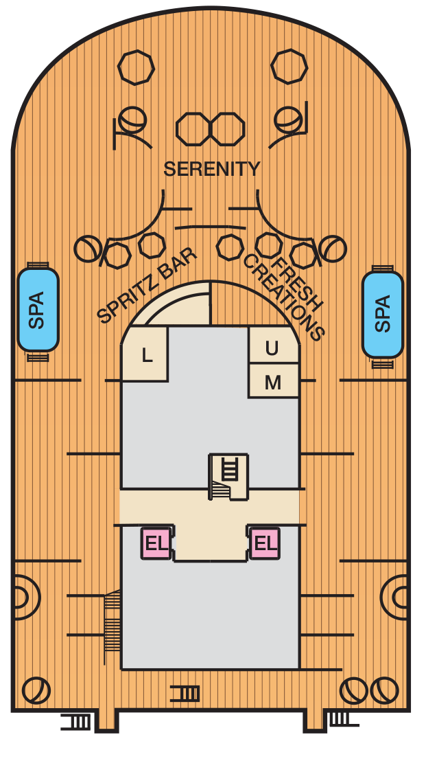 Carnival Firenze Deck 15 plan