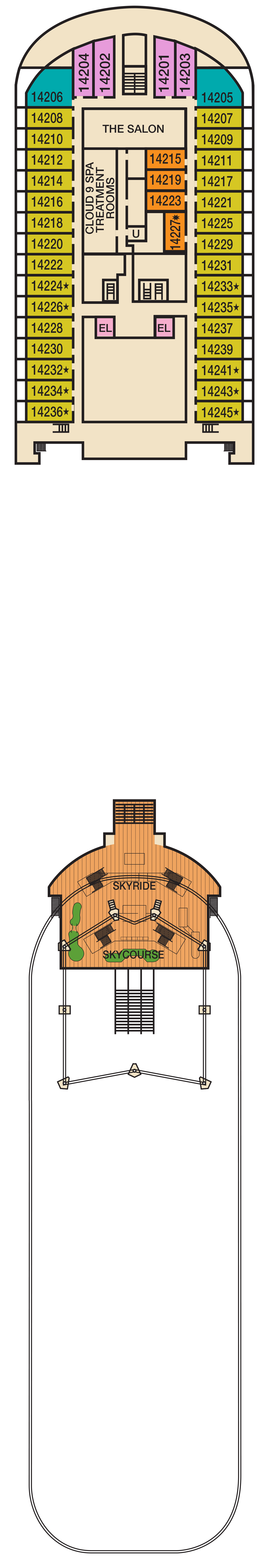 Carnival Panorama Deck 14 plan