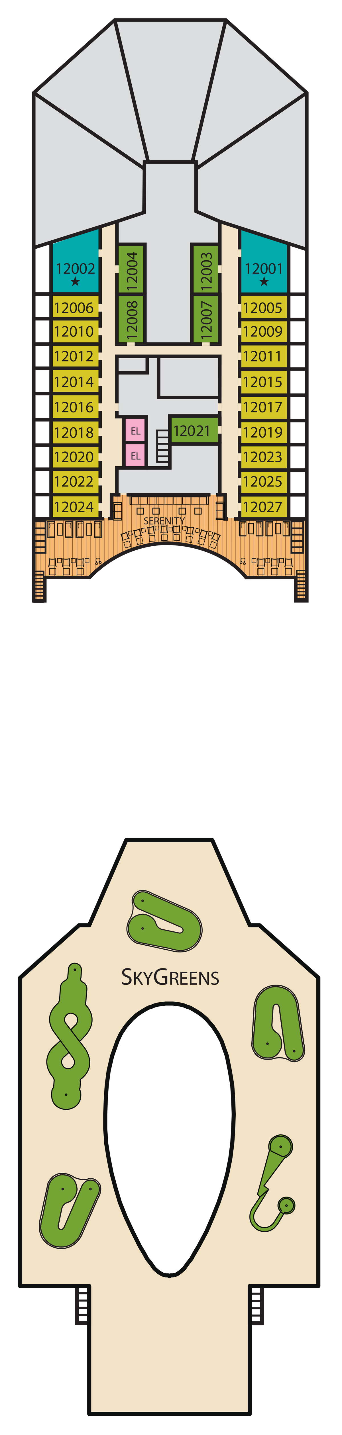 Carnival Sunshine Deck 12 plan