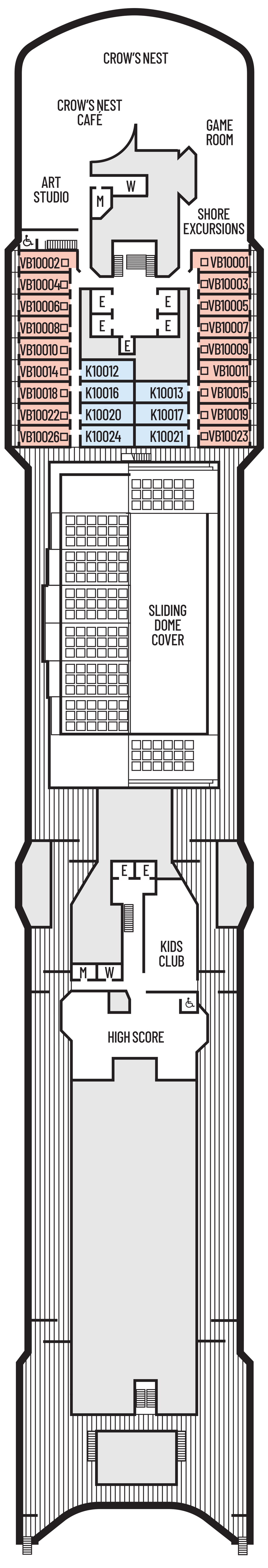 Oosterdam Spa Deck plan