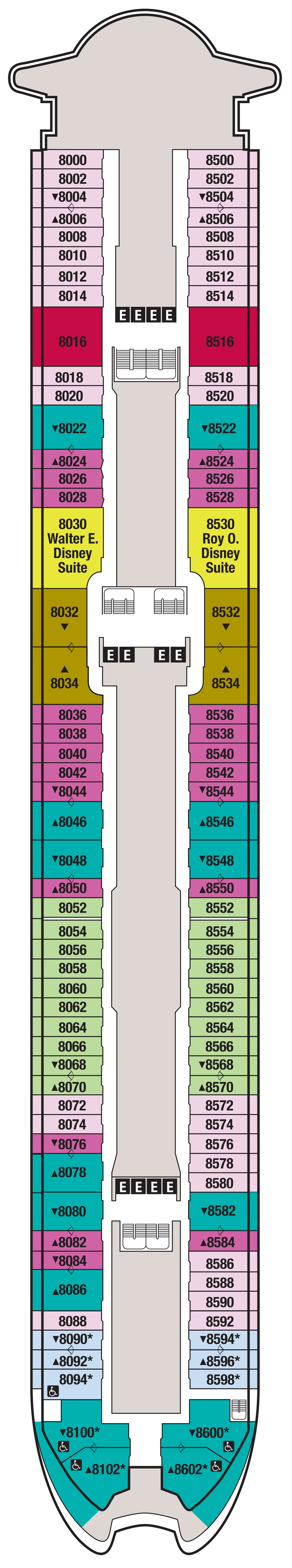 Disney Wonder Deck 8 plan
