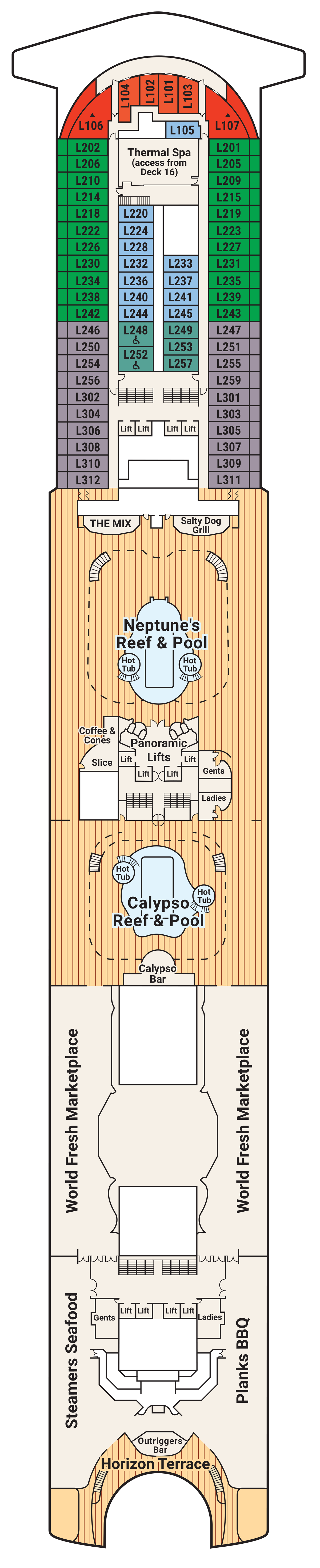Emerald Princess Deck 15 plan