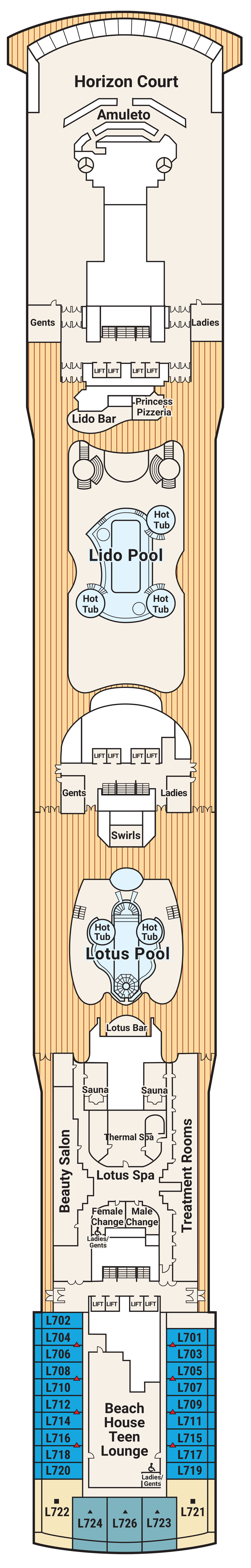 Island Princess Deck 14 plan