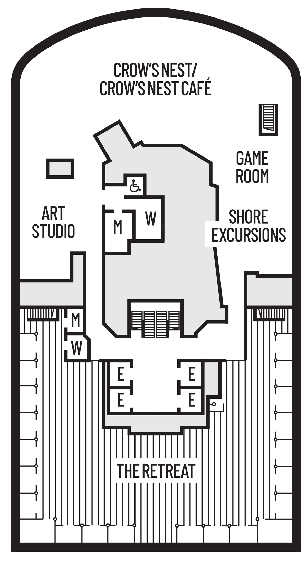 Koningsdam Crow's Nest Deck plan
