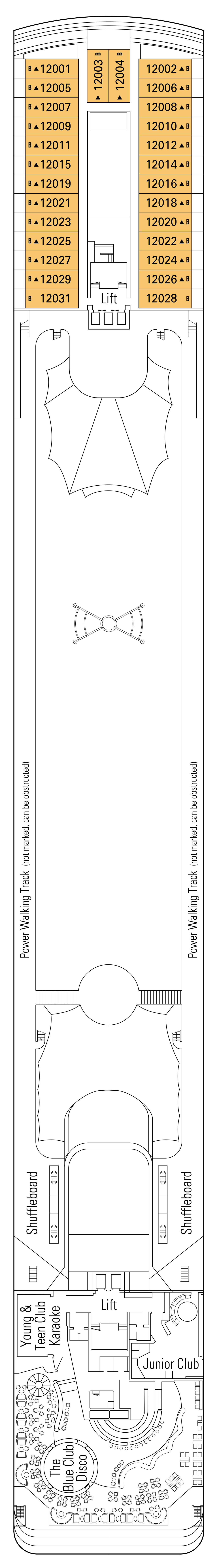 MSC Lirica Deck 12 plan
