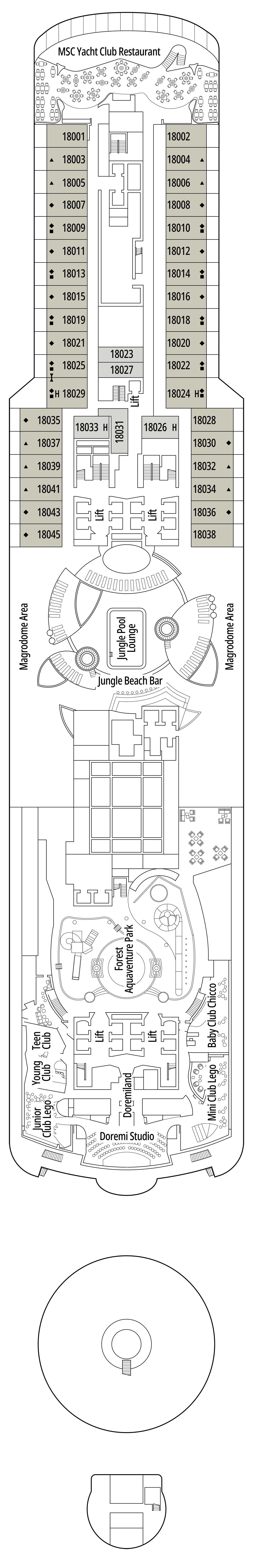 MSC Seaview Deck 18 plan