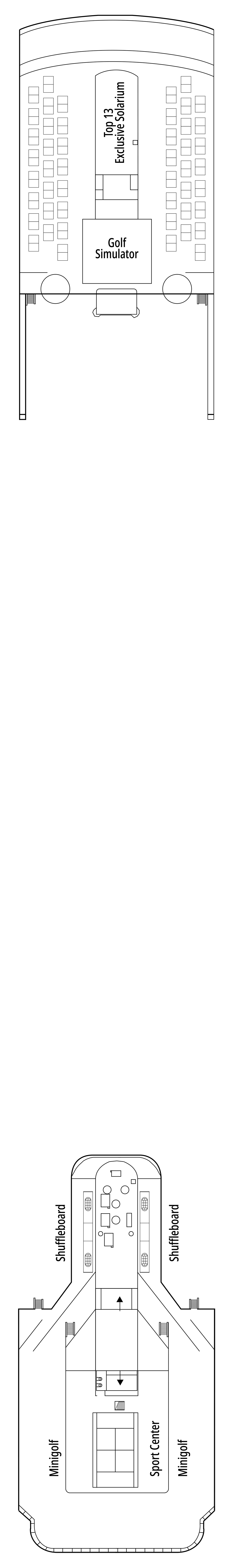 MSC Sinfonia Deck 13 (Top) plan