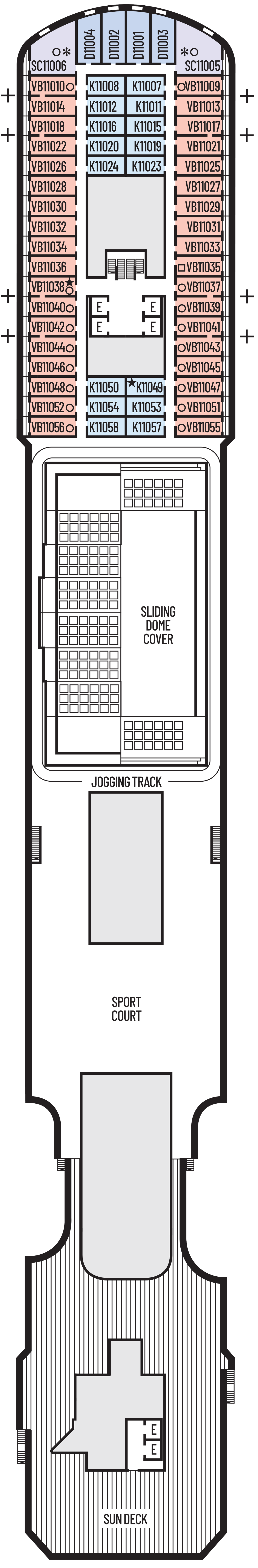 Nieuw Statendam Deck 11 plan