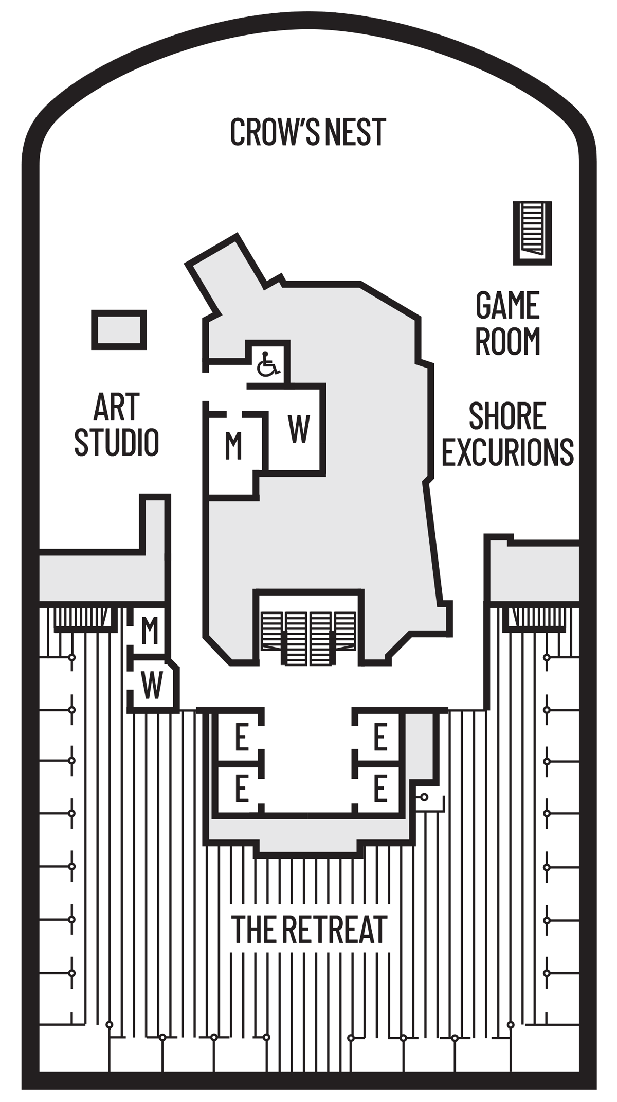 Nieuw Statendam Crow's Nest Deck plan