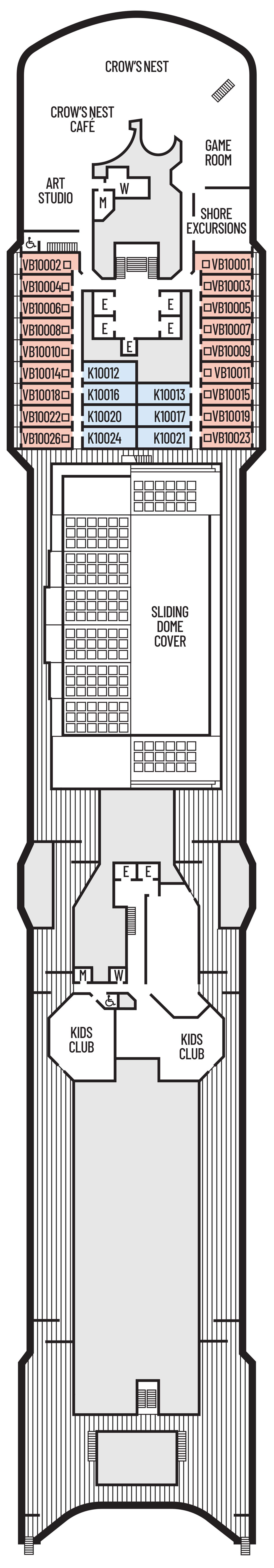 Noordam Deck 10 plan