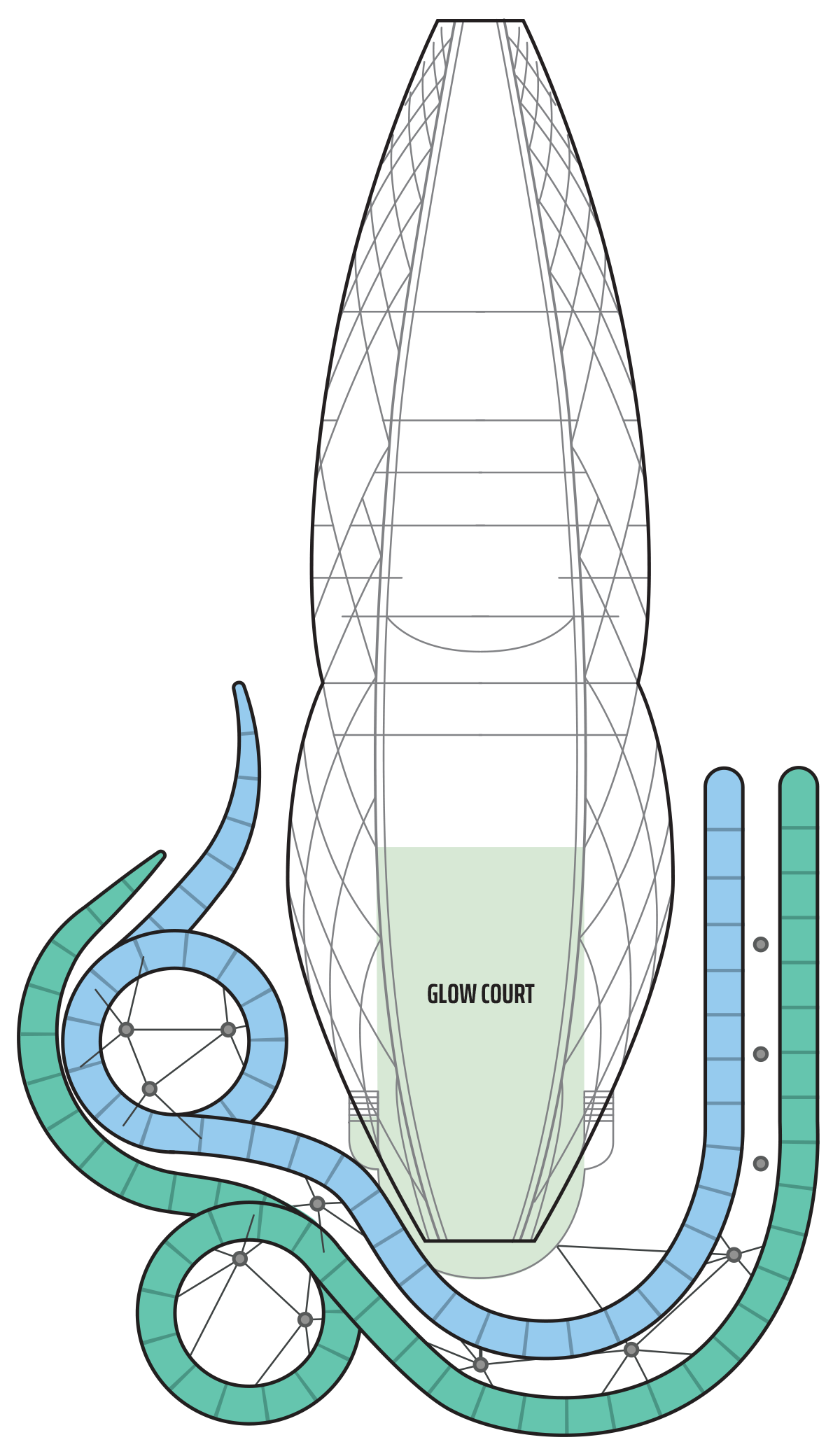Norwegian Aqua Deck 20 — Top Deck: Glow Court & Slidecoaster Entry plan
