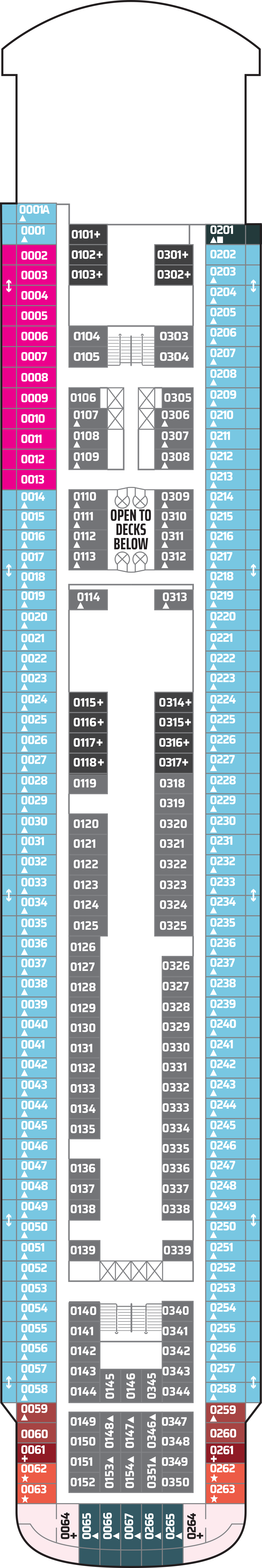 Norwegian Sky Deck 10 plan