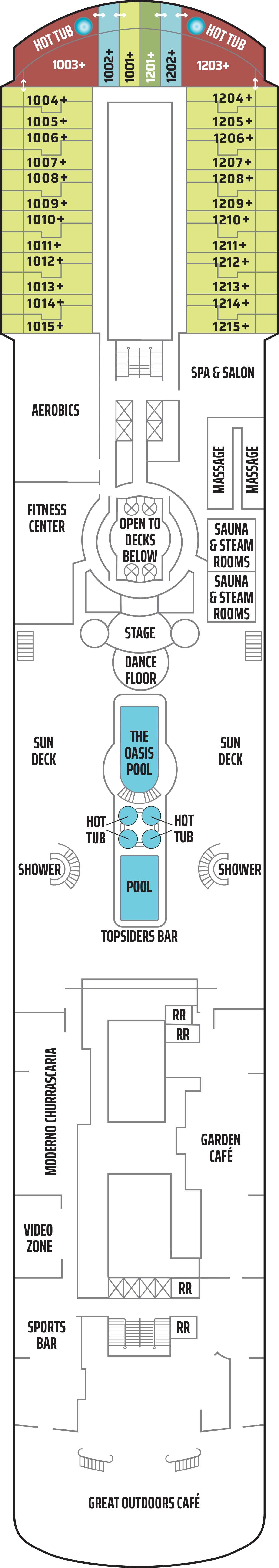 Norwegian Sun Deck 11 plan