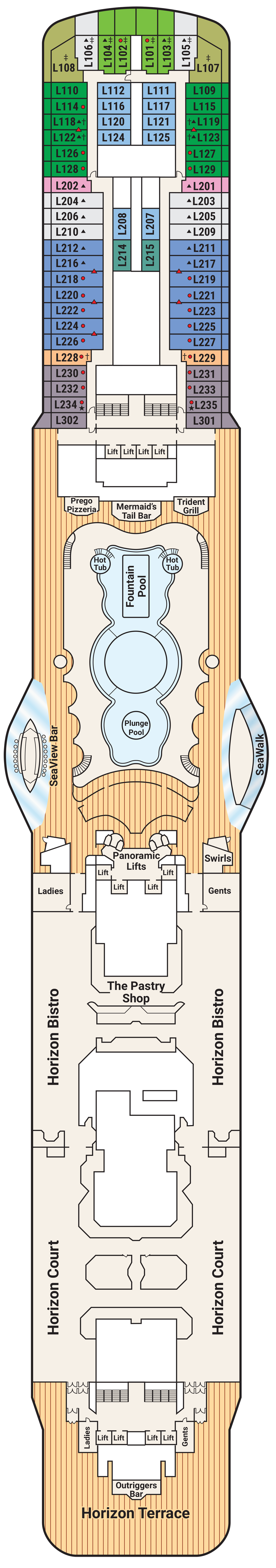 Royal Princess Deck 16 plan