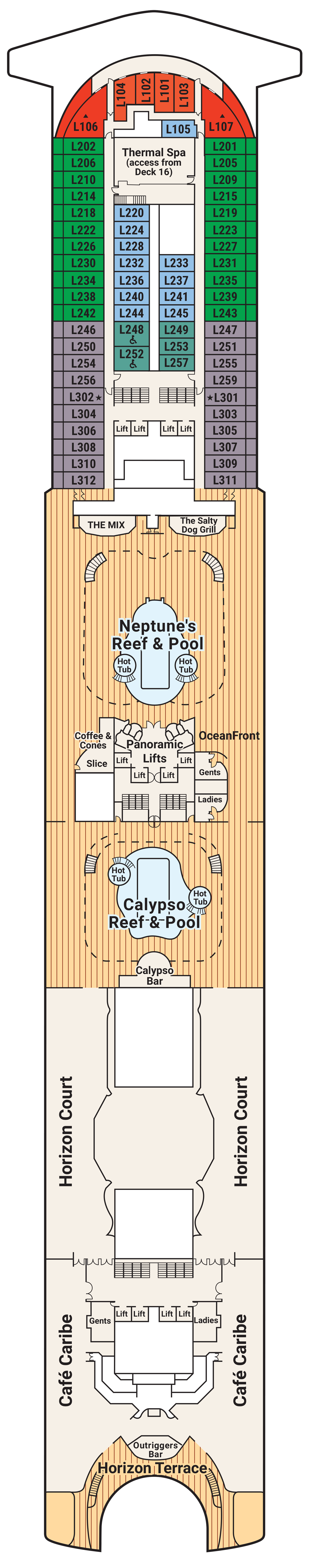 Ruby Princess Deck 15 plan