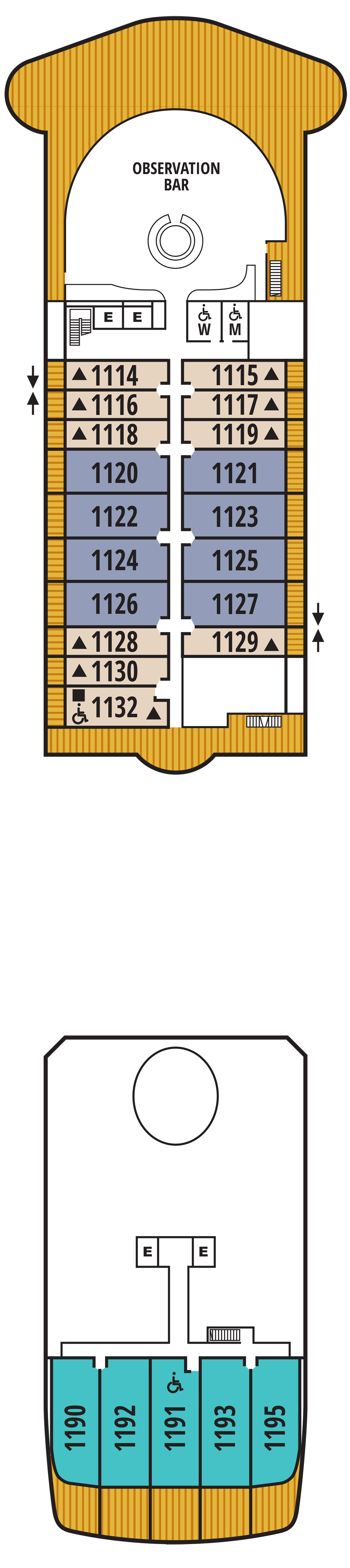 Seabourn Encore Deck 11 plan