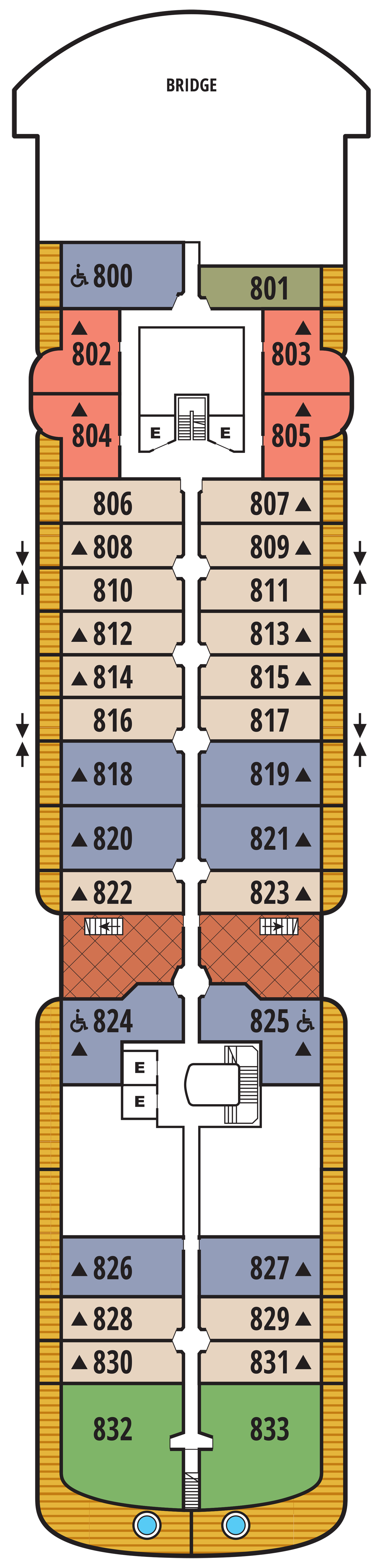 Seabourn Venture Deck 8 plan