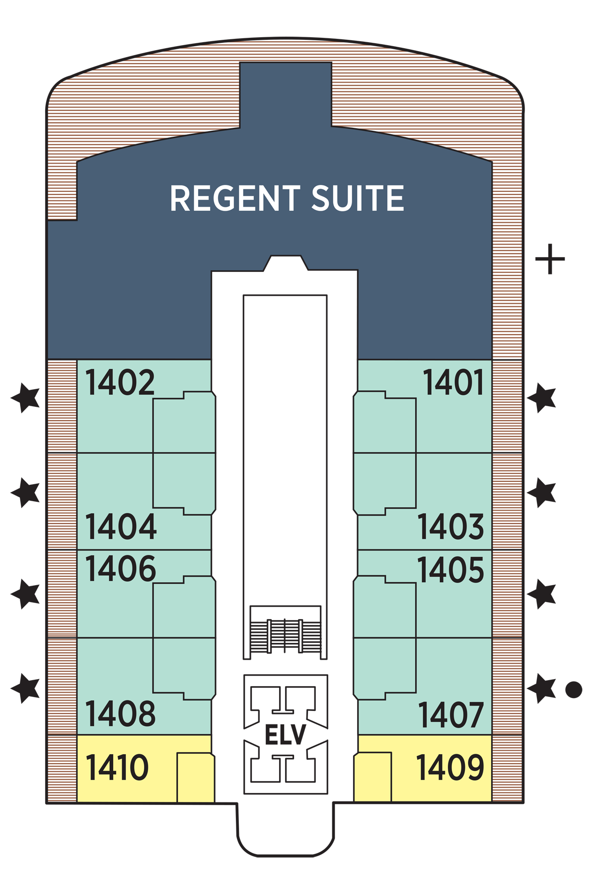 Seven Seas Grandeur Deck 14 plan