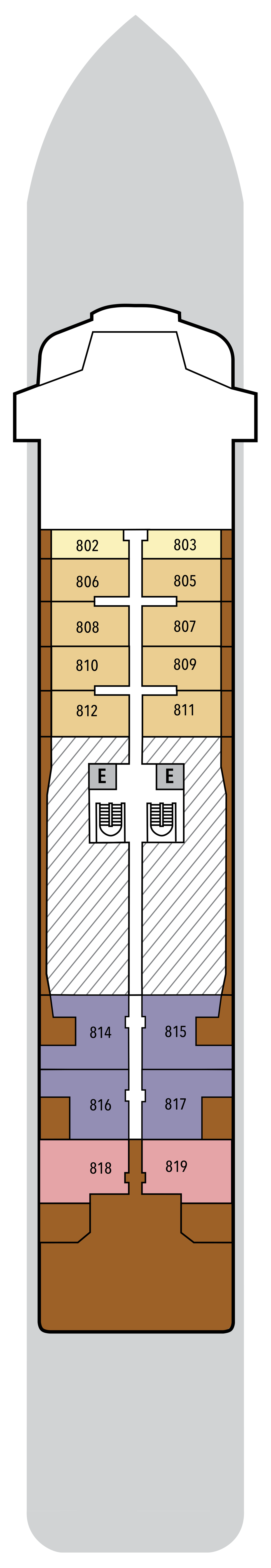 Silver Endeavor Deck 8 plan
