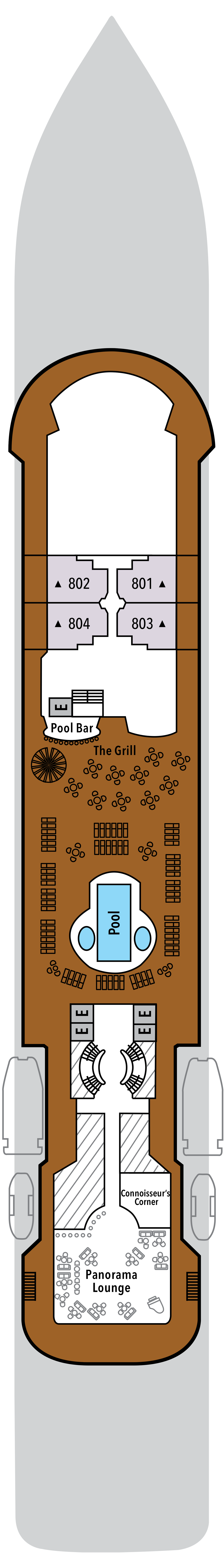 Silver Wind Deck 8 plan