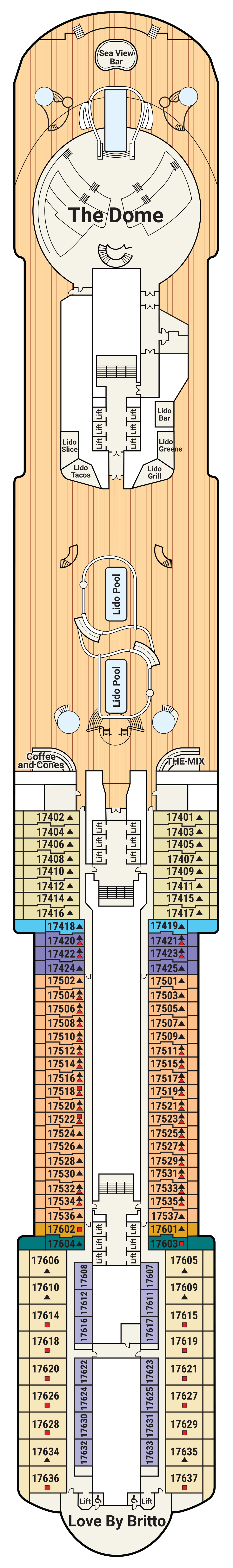 Star Princess Deck 17 plan