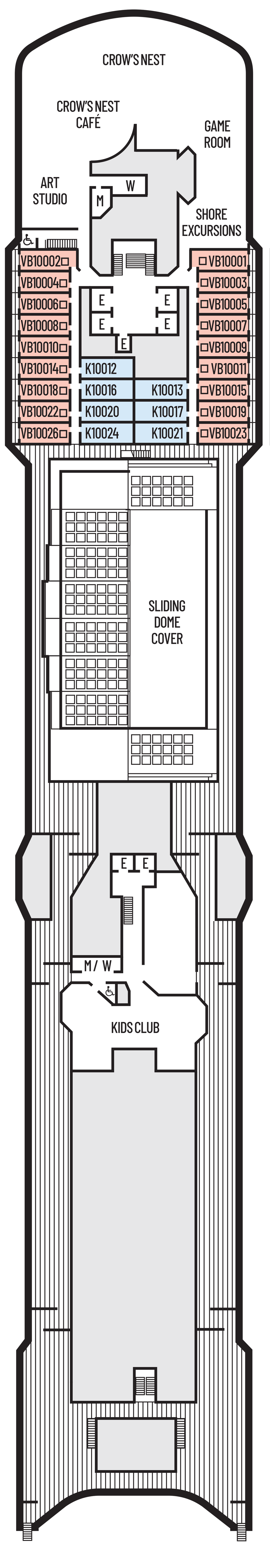 Westerdam Deck 10 plan