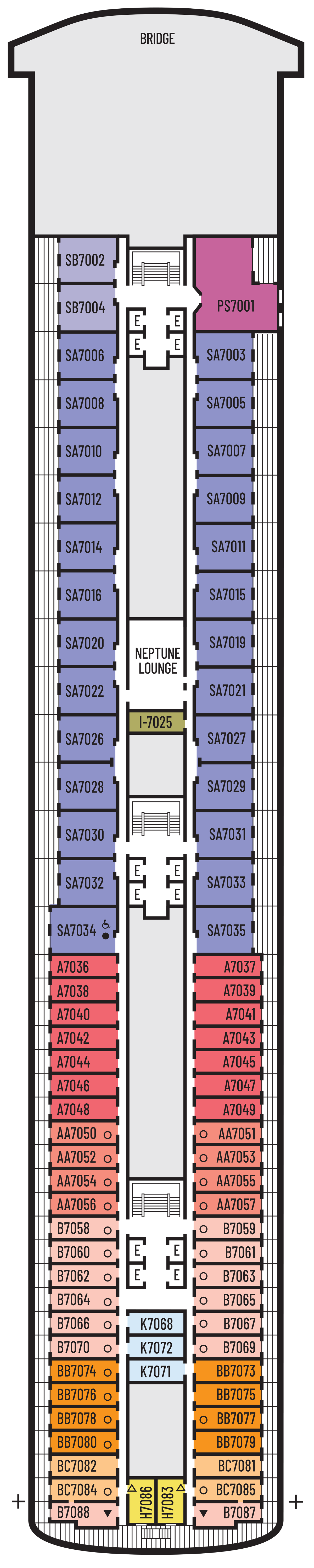 Zaandam Deck 7 plan