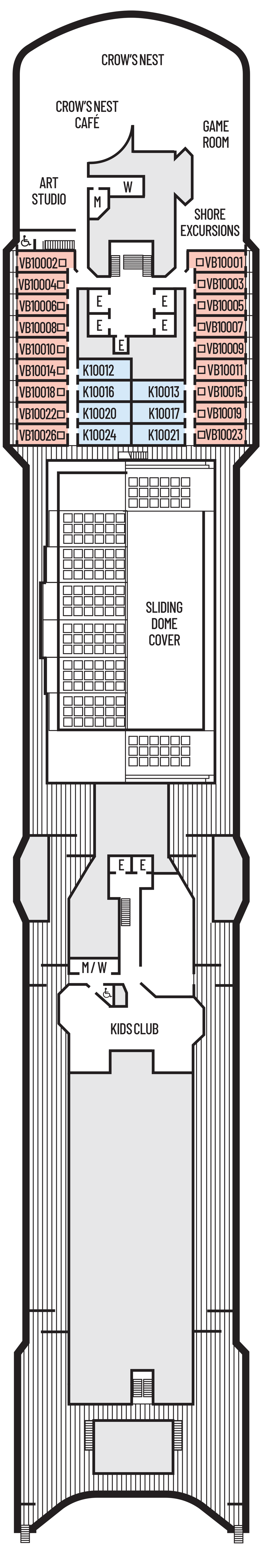 Zuiderdam Deck 10 plan